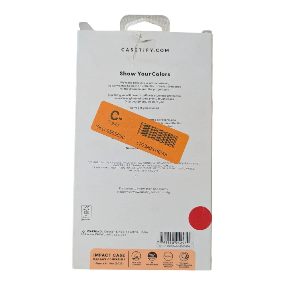 R4-N CASETiFY Impact Case with‎ Magsafe for Apple iPhone 15 Pro - Clouds